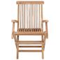 Preview: Klappbarer Gartenstuhl 2 stk. Natur Massivholz Teak