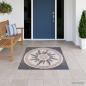 Preview: ARDEBO.de - Mosaikfliesen Sonnenmuster Mehrfarbig 120 x 120 cm aus Marmor