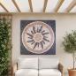 Preview: Mosaikfliesen Sonnenmuster Mehrfarbig 120 x 120 cm aus Marmor