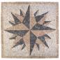 Preview: Mosaikfliesen Windmuster Mehrfarbig 120 x 120 cm Marmor