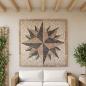Preview: Mosaikfliesen Windmuster Mehrfarbig 120 x 120 cm Marmor