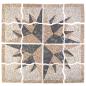 Preview: Mosaikfliesen Windmuster Mehrfarbig 120 x 120 cm Marmor