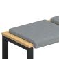 Preview: Bankkissen 2 stk. Stoff Hellgrau Tiefe 35 cm