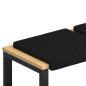 Preview: Bankkissen 2 stk. Stoff Schwarz Tiefe 35 cm