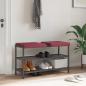 Preview: ARDEBO.de - Bankkissen 2 stk. Stoff Weinrot Tiefe 35 cm