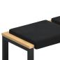 Preview: Bankkissen 2 stk. Samt Schwarz Tiefe 35 cm