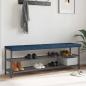 Preview: ARDEBO.de - Bankkissen 4 stk. Stoff Blau Tiefe 35 cm