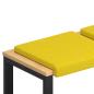 Preview: Bankkissen 4 stk. Stoff Helles Gelb Tiefe 35 cm