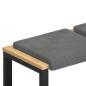 Preview: Bankkissen 4 stk. Samt Dunkelgrau Tiefe 35 cm