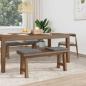 Preview: Bankkissen 4 stk. Samt Dunkelgrau Tiefe 35 cm