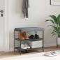 Preview: ARDEBO.de - Bankkissen Stoff Hellgrau Tiefe 35 cm