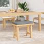 Preview: Bankkissen Stoff Hellgrau Tiefe 35 cm