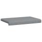 Preview: Bankkissen Stoff Hellgrau Tiefe 35 cm
