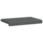 Preview: Bankkissen Stoff Dunkelgrau Tiefe 35 cm