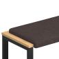 Preview: Bankkissen Stoff Dunkelbraun Tiefe 35 cm