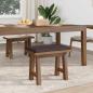 Preview: Bankkissen Stoff Dunkelbraun Tiefe 35 cm