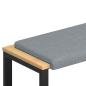 Preview: Bankkissen Stoff Hellgrau Tiefe 35 cm