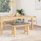 Preview: Bankkissen Stoff Hellgrau Tiefe 35 cm