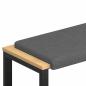 Preview: Bankkissen Stoff Dunkelgrau Tiefe 35 cm