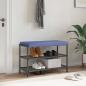 Preview: ARDEBO.de - Bankkissen Stoff Jeans blau Tiefe 35 cm