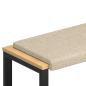 Preview: Bankkissen Stoff Creme Tiefe 35 cm