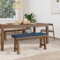 Preview: Bankkissen Stoff Blau Tiefe 35 cm