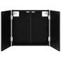 Preview: Dartboard Schrank Schwarz Eichen-Optik 56 x 12 x 53,5 cm