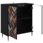Preview: Sideboard OMMEN Schwarz Eichen-Optik 69 x 33 x 76 cm