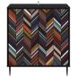 Preview: Sideboard OMMEN Schwarz Eichen-Optik 69 x 33 x 76 cm