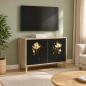 Preview: ARDEBO.de - TV-Schrank BREMEN 69 x 33 x 50 cm Sonoma Holzwerkstoff