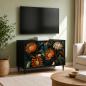 Preview: ARDEBO.de - TV-Schrank LOCHEM 69 x 33 x 50,5 cm Schwarz Eichen-Optik