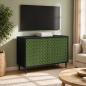 Preview: ARDEBO.de - TV-Schrank GELEEN 69 x 33 x 50,5 cm Schwarz Eichen-Optik