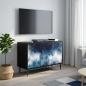 Preview: ARDEBO.de - TV-Schrank RAALTE 69 x 33 x 50,5 cm Schwarz Eichen-Optik