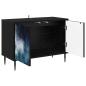 Preview: TV-Schrank RAALTE 69 x 33 x 50,5 cm Schwarz Eichen-Optik