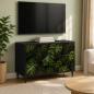 Preview: ARDEBO.de - TV-Schrank ELBURG 69 x 33 x 50,5 cm Schwarz Eichen-Optik