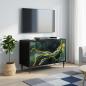 Preview: ARDEBO.de - TV-Schrank WIJHE 69 x 33 x 50,5 cm Schwarz Eichen-Optik