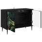 Preview: TV-Schrank WIJHE 69 x 33 x 50,5 cm Schwarz Eichen-Optik
