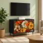 Preview: ARDEBO.de - TV-Schrank GENNEP 69 x 33 x 50,5 cm Schwarz Eichen-Optik
