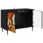 Preview: TV-Schrank GENNEP 69 x 33 x 50,5 cm Schwarz Eichen-Optik
