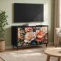 Preview: ARDEBO.de - TV-Schrank BORNE 69 x 33 x 50,5 cm Schwarz Eichen-Optik