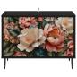Preview: TV-Schrank BORNE 69 x 33 x 50,5 cm Schwarz Eichen-Optik