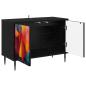 Preview: TV-Schrank HEESCH 69 x 33 x 50,5 cm Schwarz Eichen-Optik