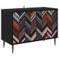 Preview: TV-Schrank OMMEN 69 x 33 x 50,5 cm Schwarz Eichen-Optik