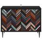 Preview: TV-Schrank OMMEN 69 x 33 x 50,5 cm Schwarz Eichen-Optik