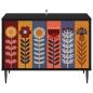 Preview: TV-Schrank ESSEN 69 x 33 x 50,5 cm Schwarz Eichen-Optik