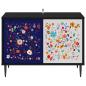 Preview: TV-Schrank MAINZ 69 x 33 x 50,5 cm Schwarz Eichen-Optik