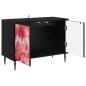 Preview: TV-Schrank AACHEN 69 x 33 x 50,5 cm Schwarz Eichen-Optik