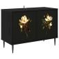 Preview: TV-Schrank BREMEN 69 x 33 x 50,5 cm Schwarz Eichen-Optik