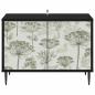 Preview: TV-Schrank GOTHA 69 x 33 x 50,5 cm Schwarz Eichen-Optik