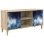 Preview: TV-Schrank RAALTE 102 x 33 x 50 cm Sonoma Holzwerkstoff
